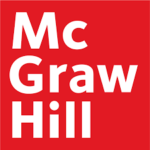 A red square with the words mcgraw hill written in white.
