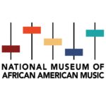 A logo of the national museum of african american music.