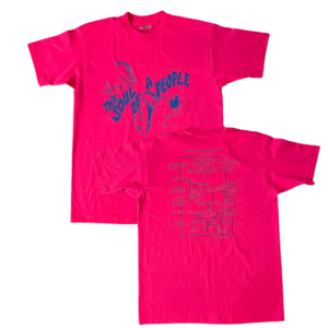A pink t-shirt with the word " labelle ".