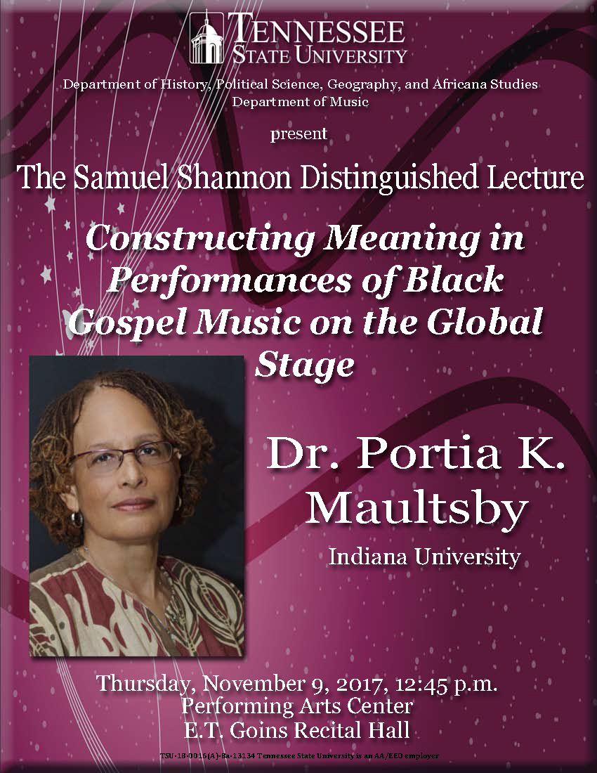 A poster of dr. Portia k. Maultsby
